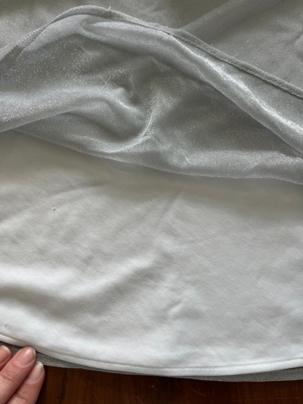 Silver Two Layered Skirt - Picture 10 of 15